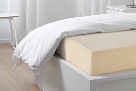 Простыня трикотажная 140*200*20 на резинке Экотекс Скидка 10%<140*200*20, бежевый 2 спальный>